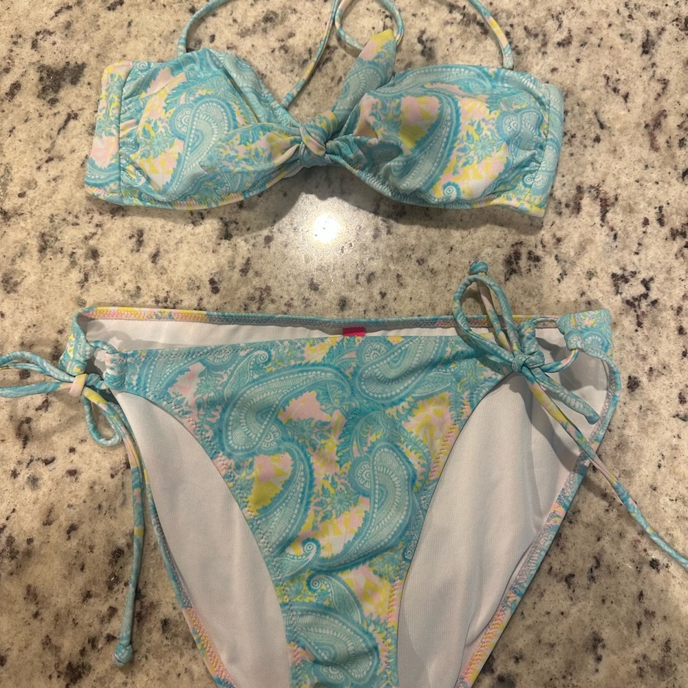Victoria's Secret Blue Paisley Bikini